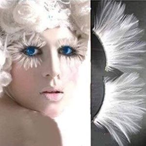 White feather eyelashes party Halloween la…